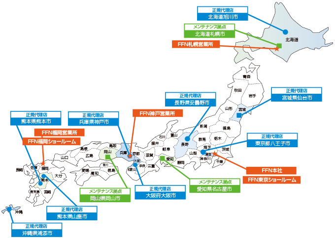 代理店・メンテナンス拠点